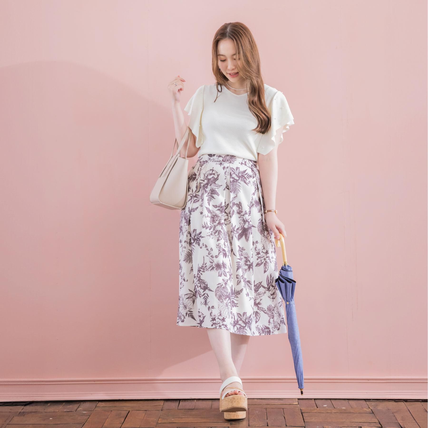 ITS&rsquo;DEMO「【さらりタッチ／手洗い可】パール調フレア袖ニット」|ニット・セーター|