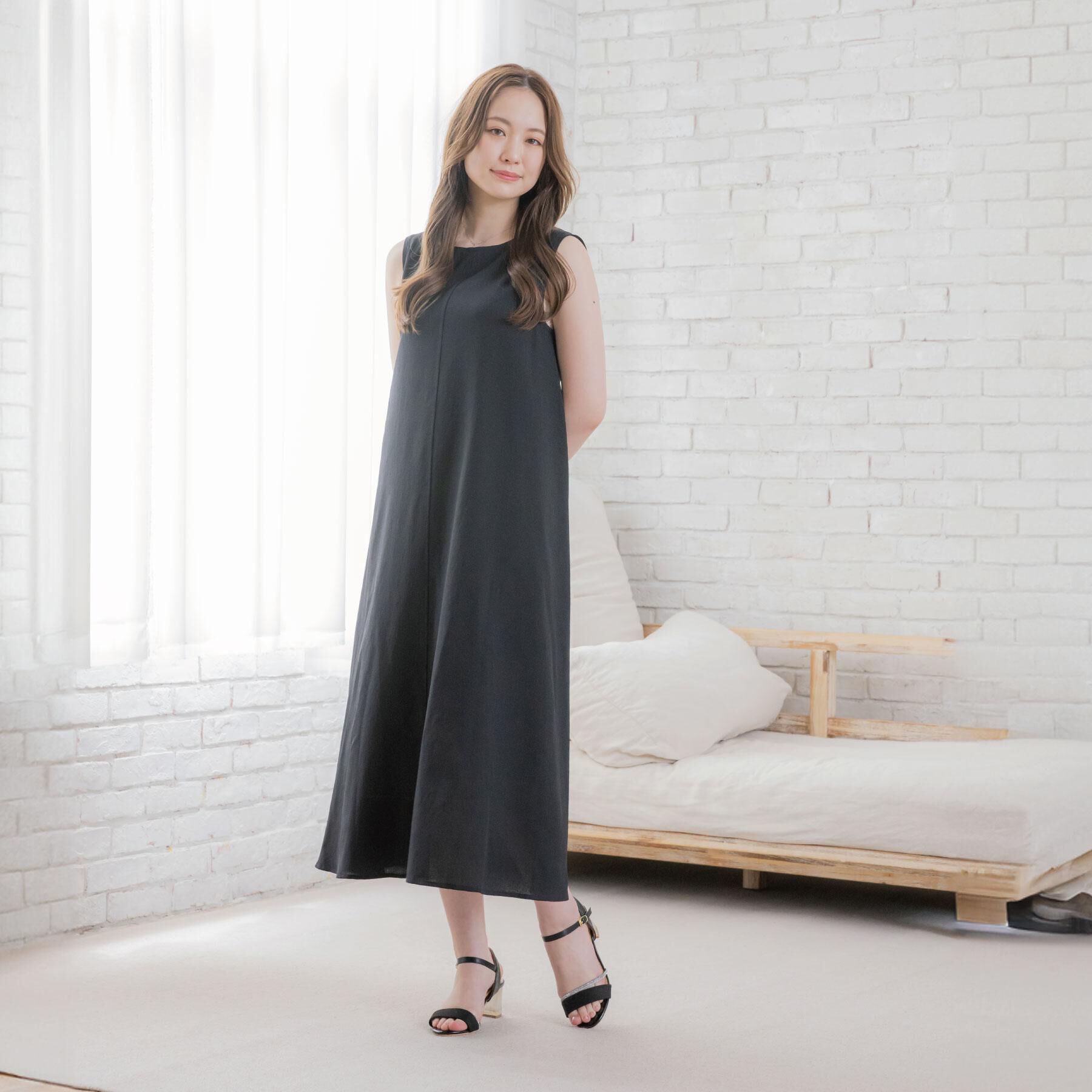 ITS&rsquo;DEMO「【清涼感／手洗い可】麻調メッシュワンピース」|ワンピース|