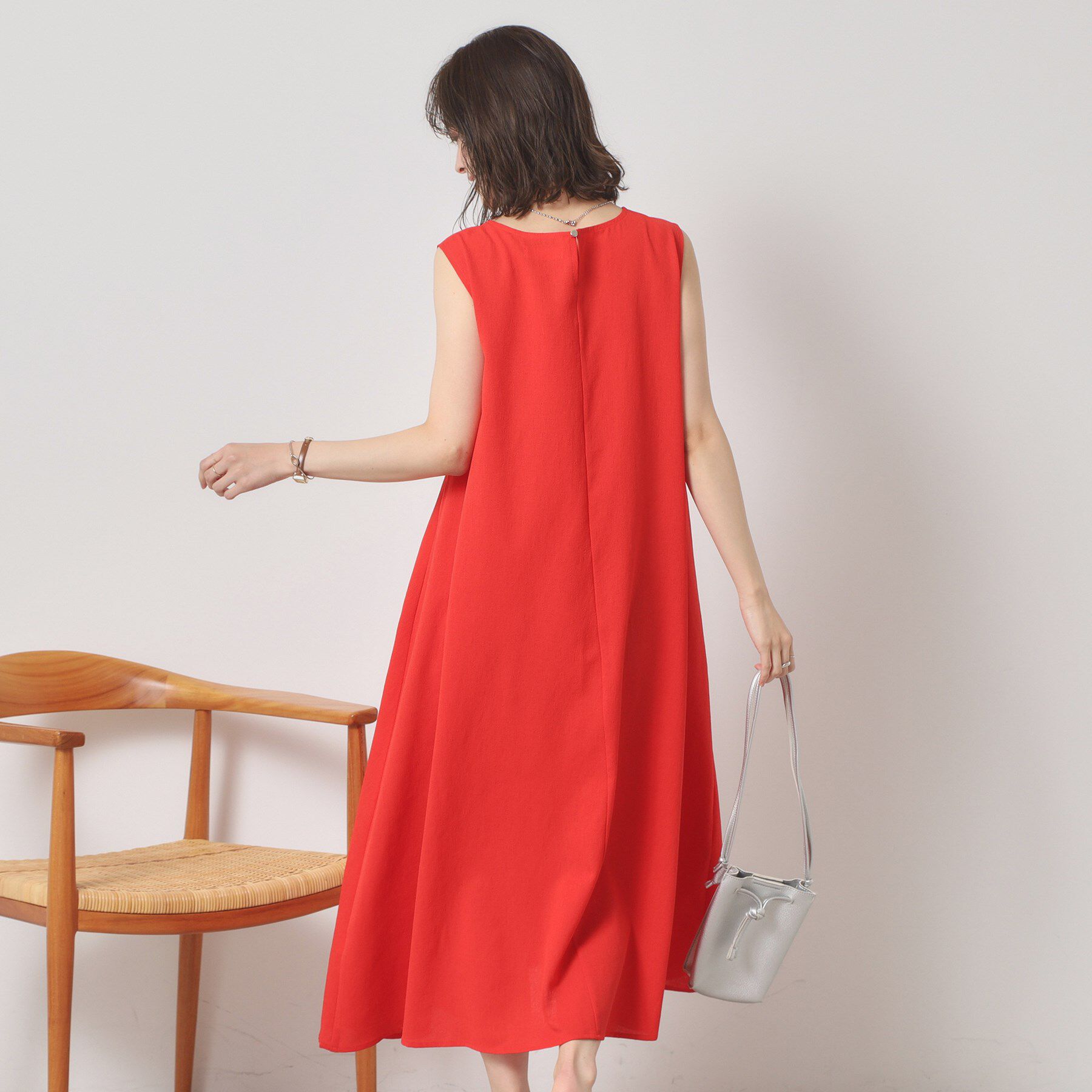 ITS&rsquo;DEMO「【清涼感／手洗い可】麻調メッシュワンピース」|ワンピース|