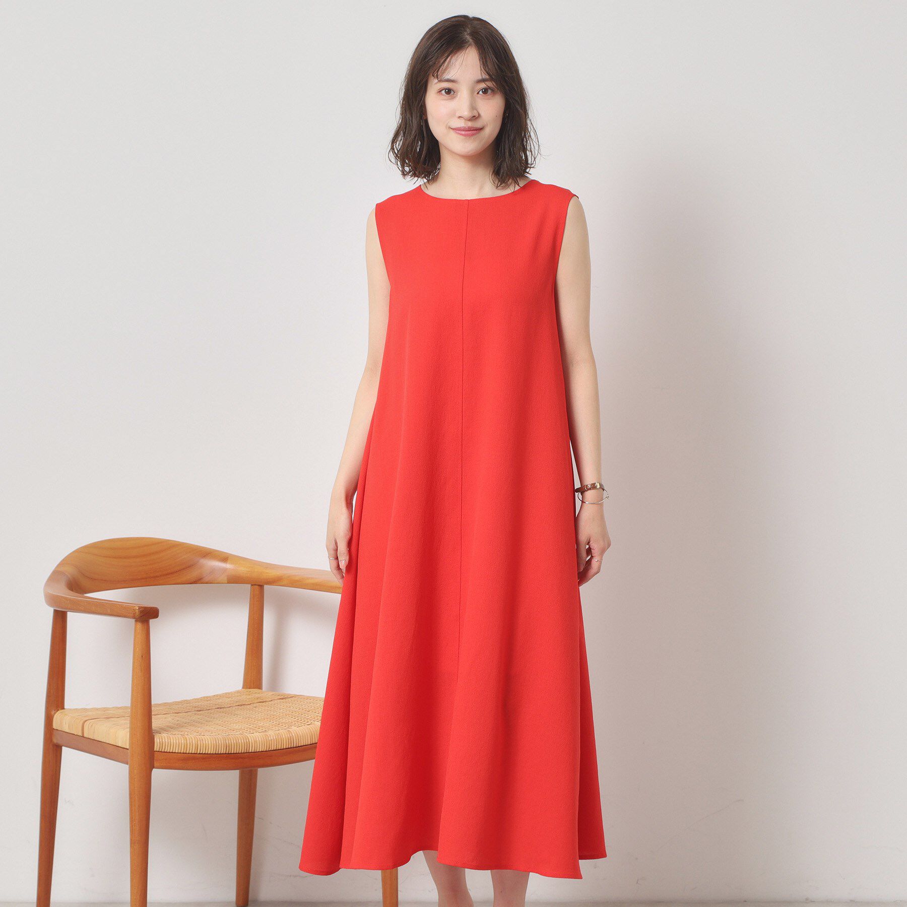 ITS&rsquo;DEMO「【清涼感／手洗い可】麻調メッシュワンピース」|ワンピース|