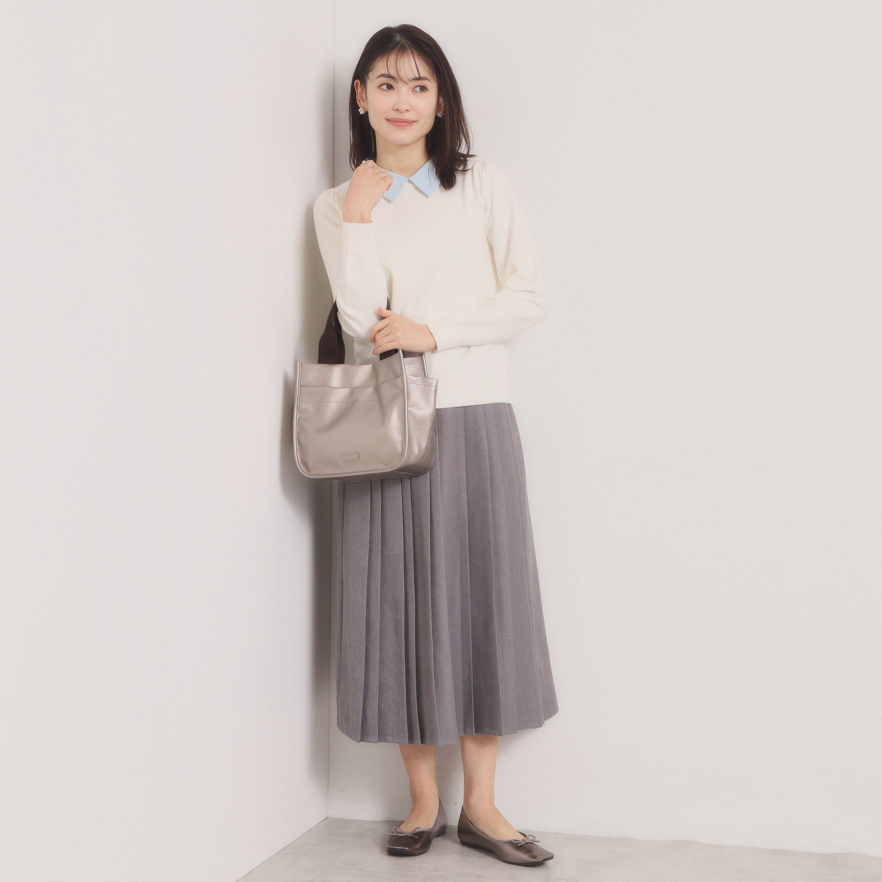 ITS&rsquo;DEMO「合皮サイドポケットミニトート」|ハンドバッグ|