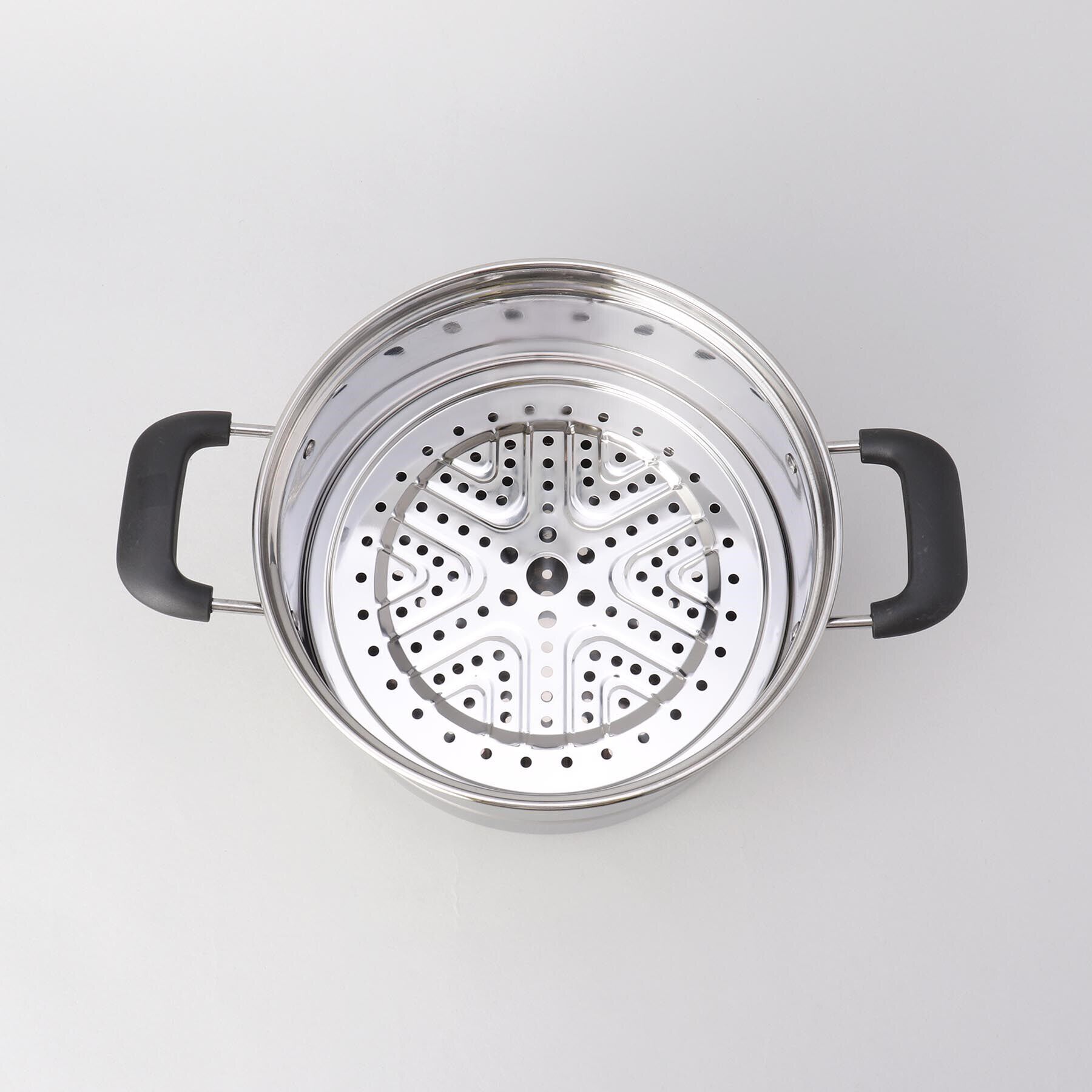 212 KITCHEN STORE「蒸し処 ステンレス製ガラス蓋付深型鍋22cm(目皿付)」|食器・キッチングッズ|