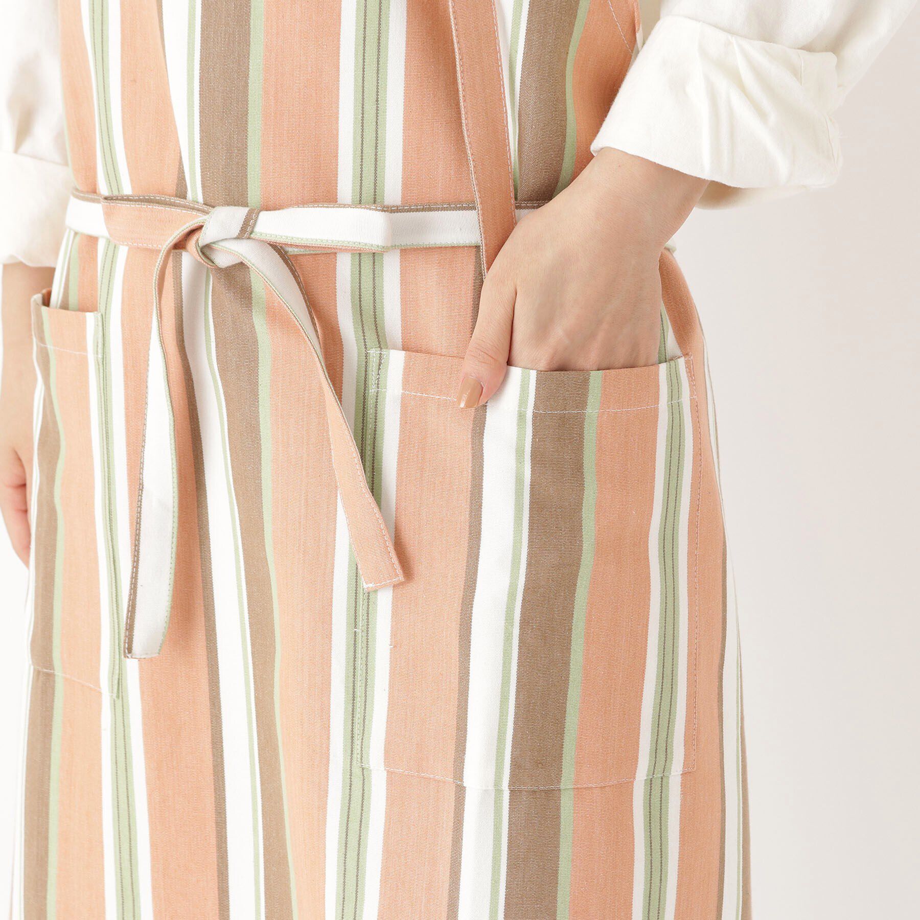 212 KITCHEN STORE「マルチストライプ エプロン RD」|食器・キッチングッズ|