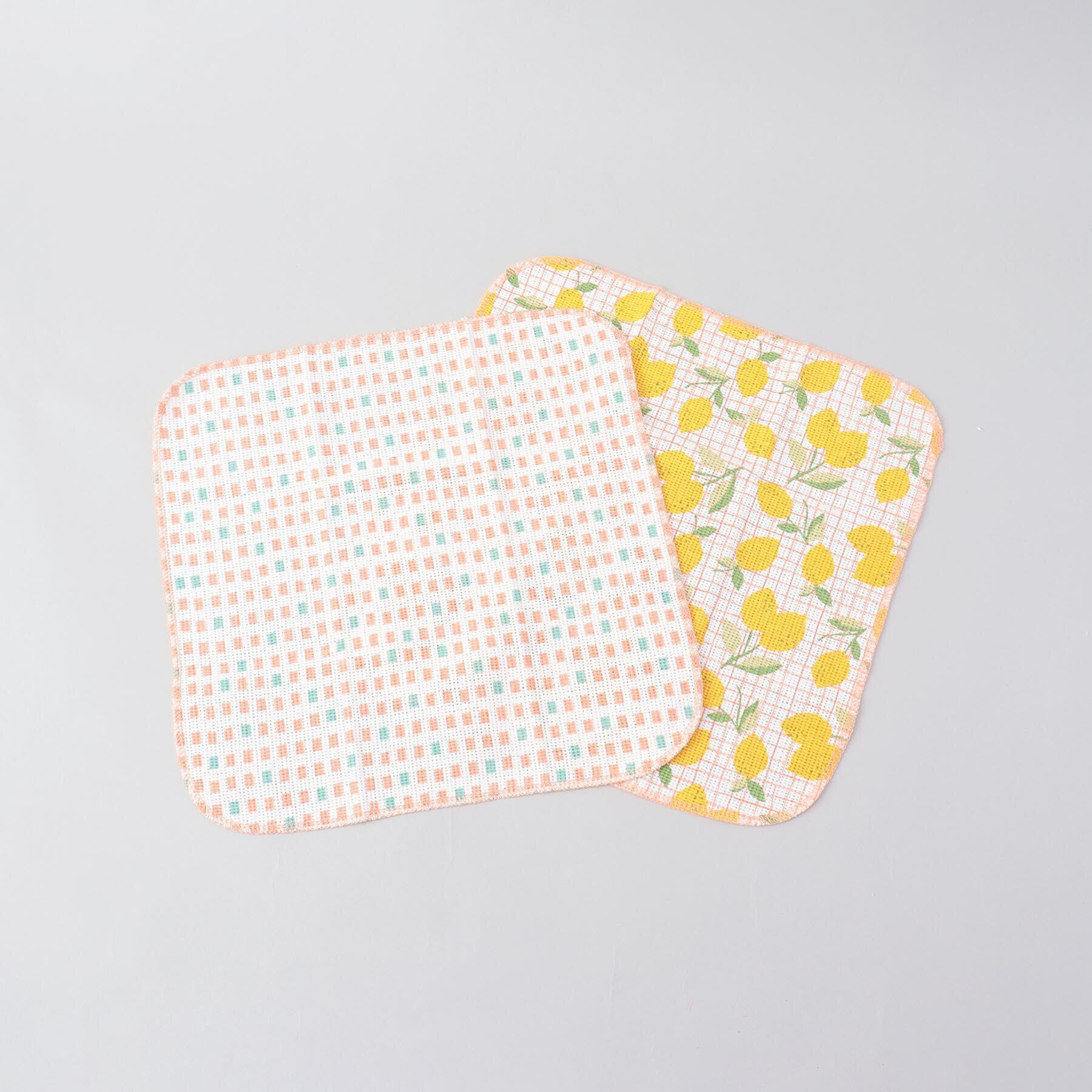 212 KITCHEN STORE「ディッシュクロス 2PCSセット レモン コーラル」|食器・キッチングッズ|その他