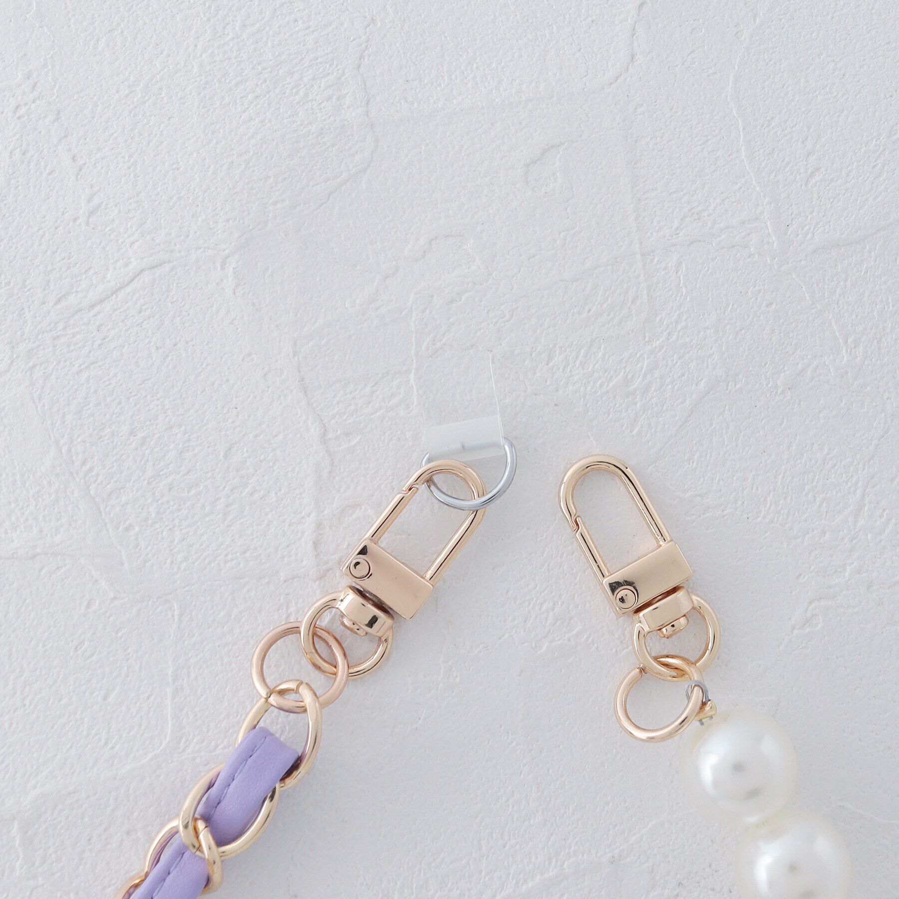 Grandedge「パール調レザーチェーンスマホショルダー」|ストラップ|