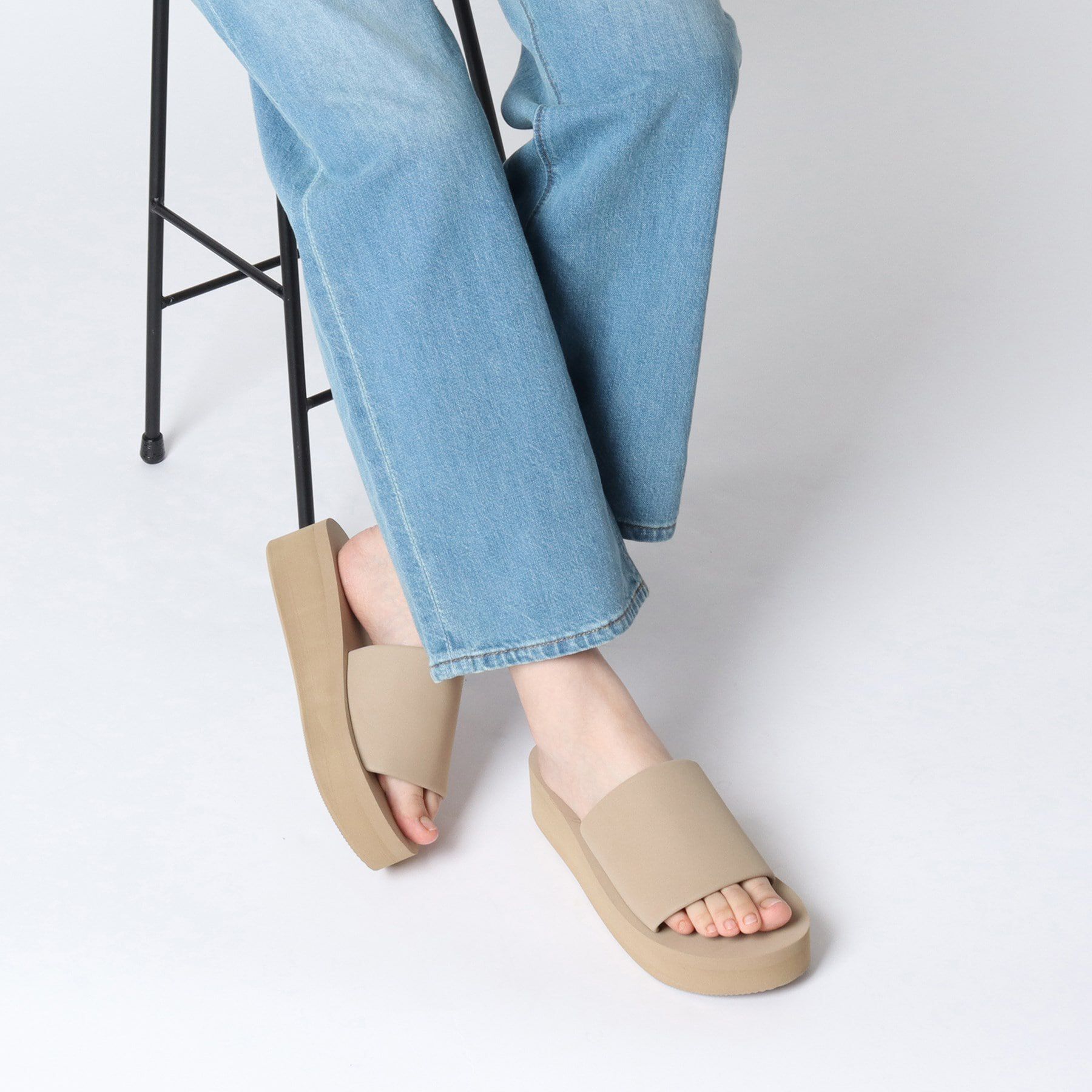 ESPERANZA「厚底メッセージスライドビーサン」|サンダル|