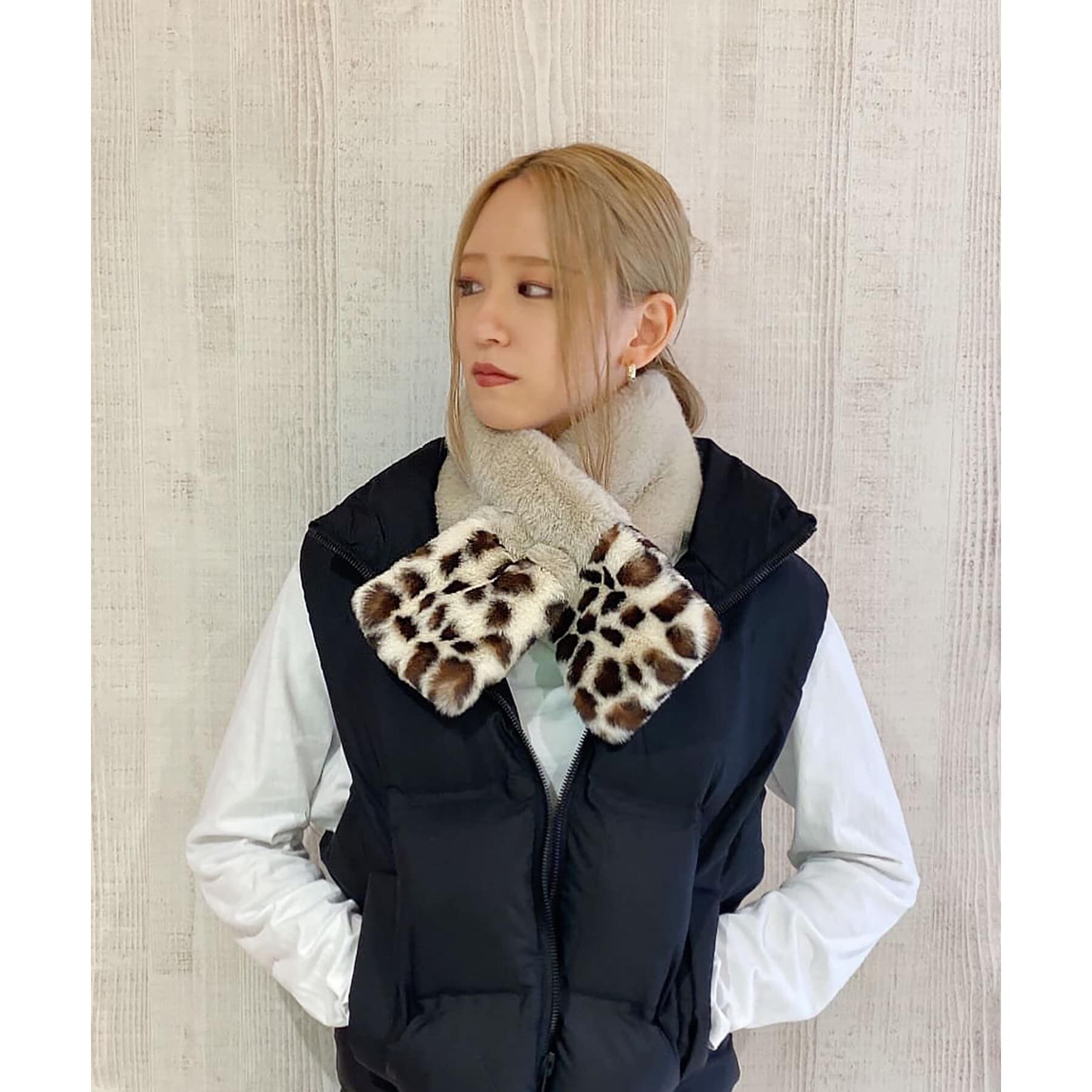 Ober Tashe「レオパードティペット」|ストール|