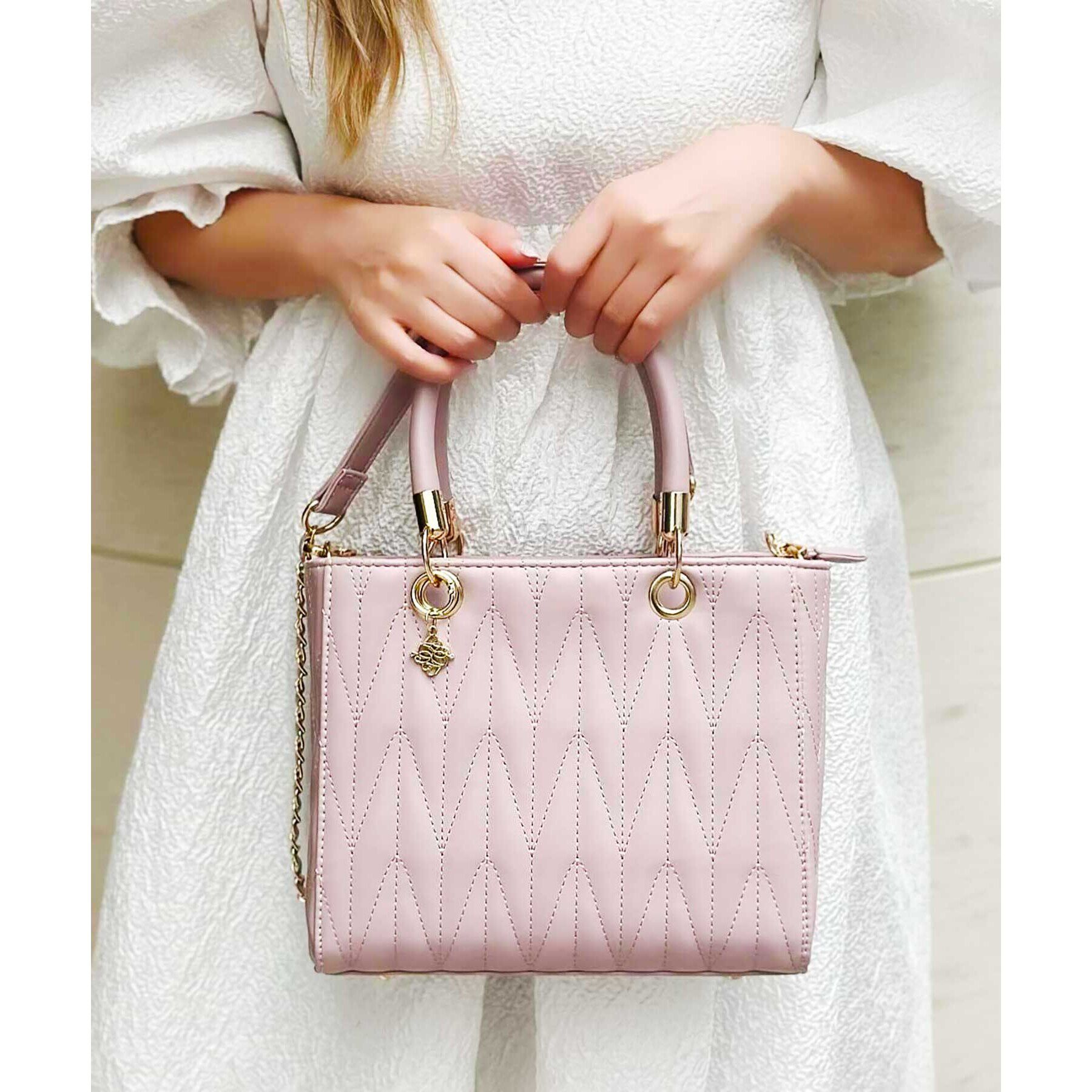 Ober Tashe「チャーム付きキルティング2WAYバッグ」|ハンドバッグ|