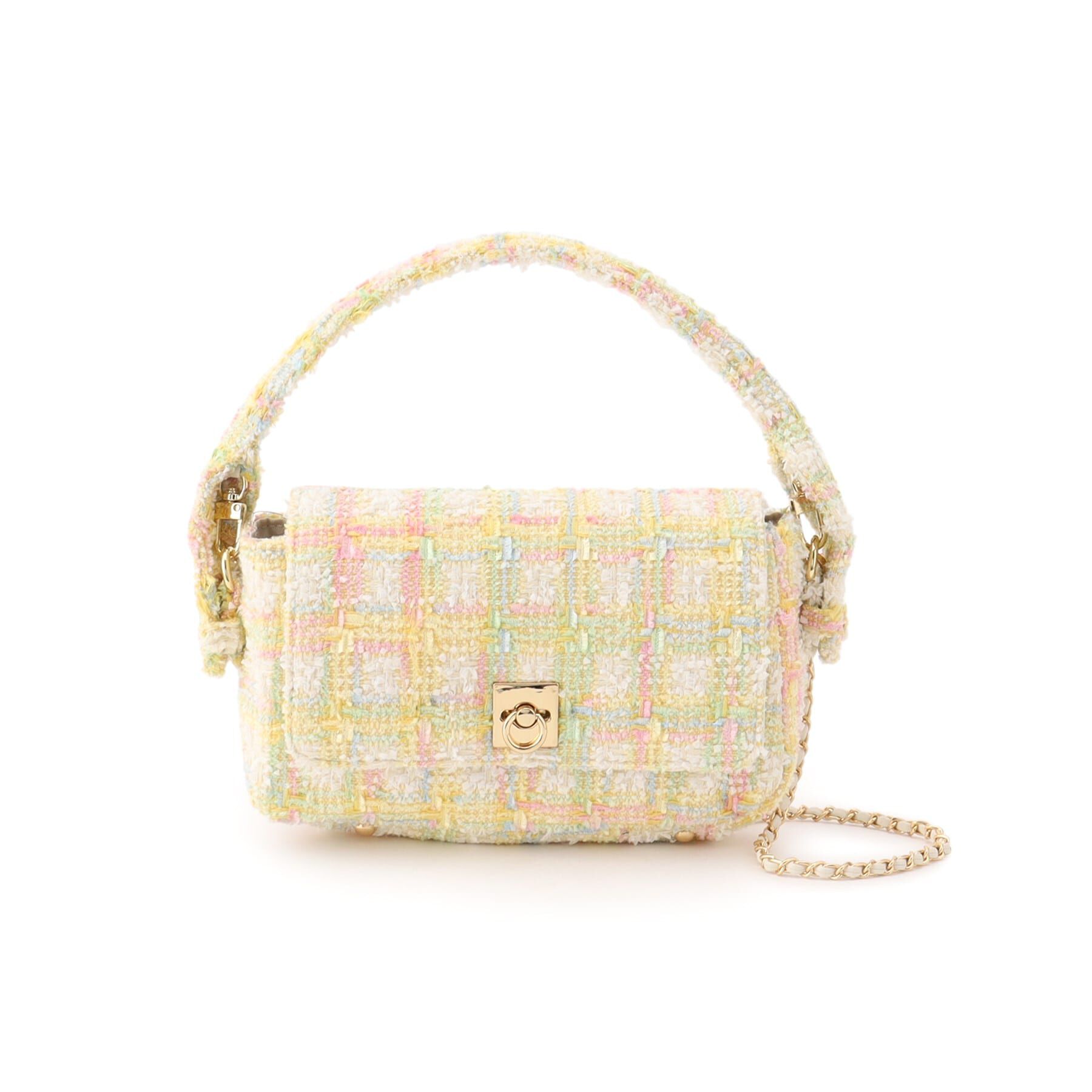 ESPERANZA「ツイードハンドルフラップショルダー」|ショルダー・メッセンジャー|アイボリー(004)