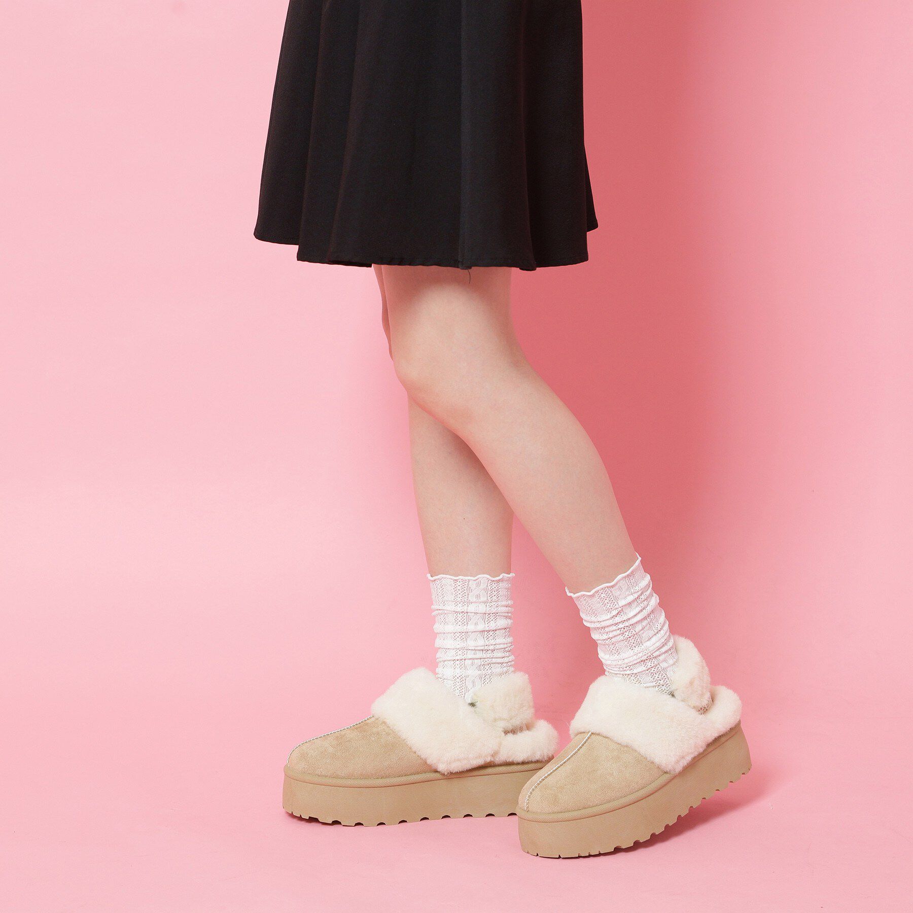 csT&P「フェイクムートンサボ　ベルト取り外し可」|サンダル|