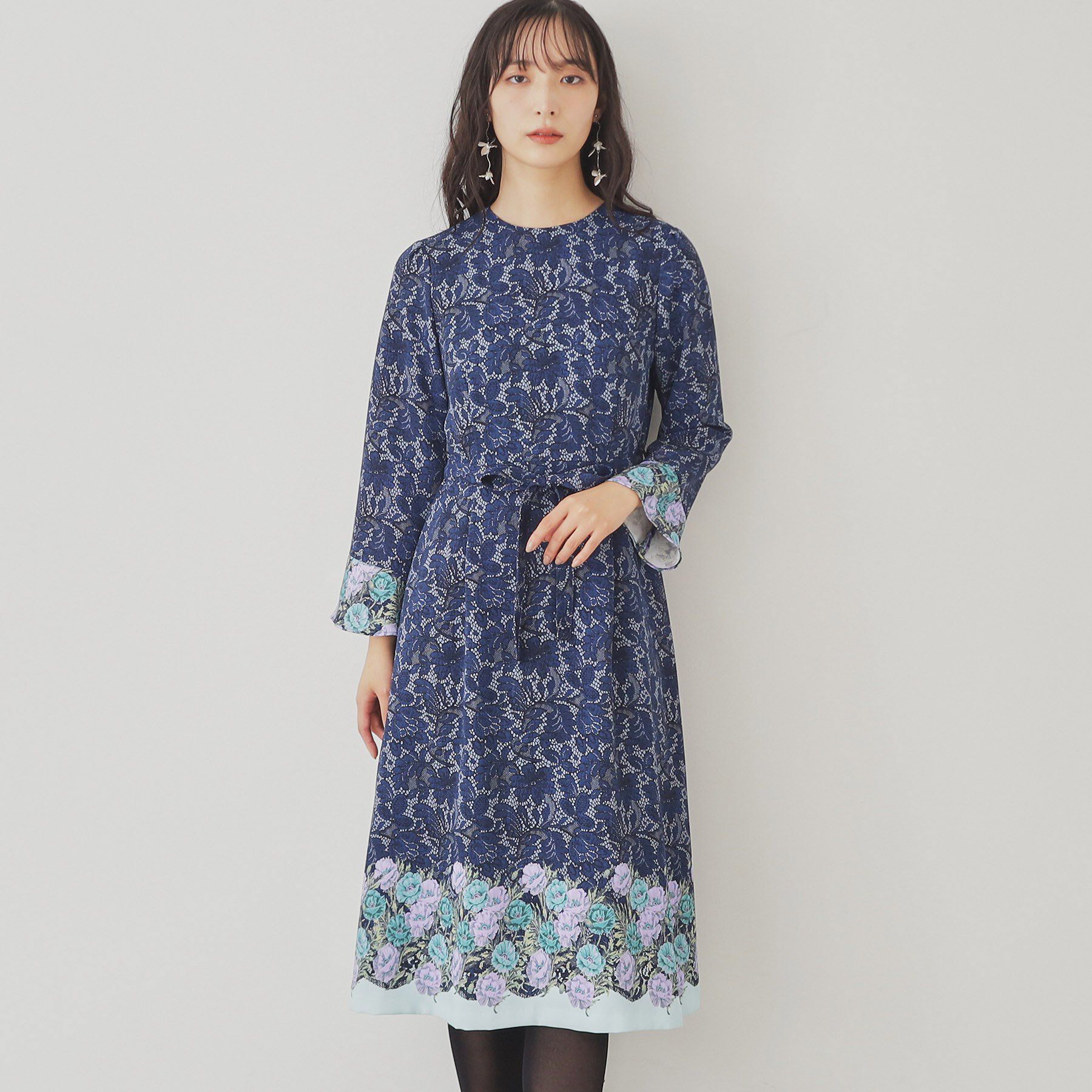 SunaUna「【SS～Lサイズ展開/＆yours project】総柄フラワープリントワンピース」|ワンピース|