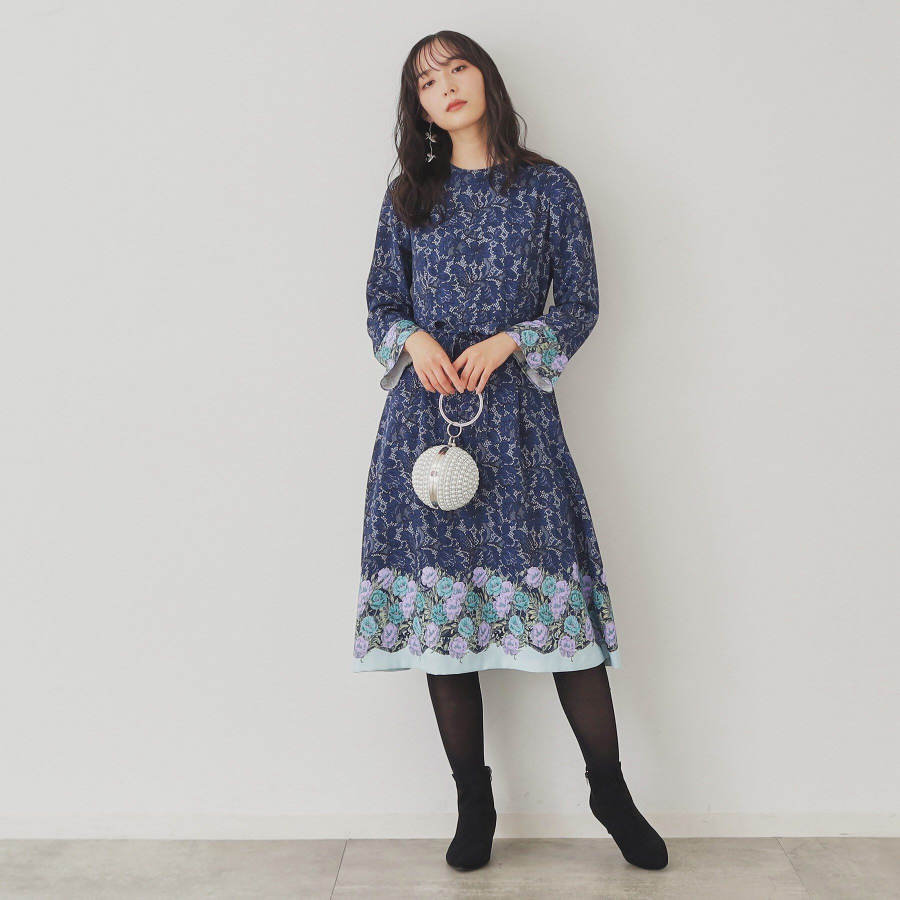 SunaUna「【SS～Lサイズ展開/＆yours project】総柄フラワープリントワンピース」|ワンピース|