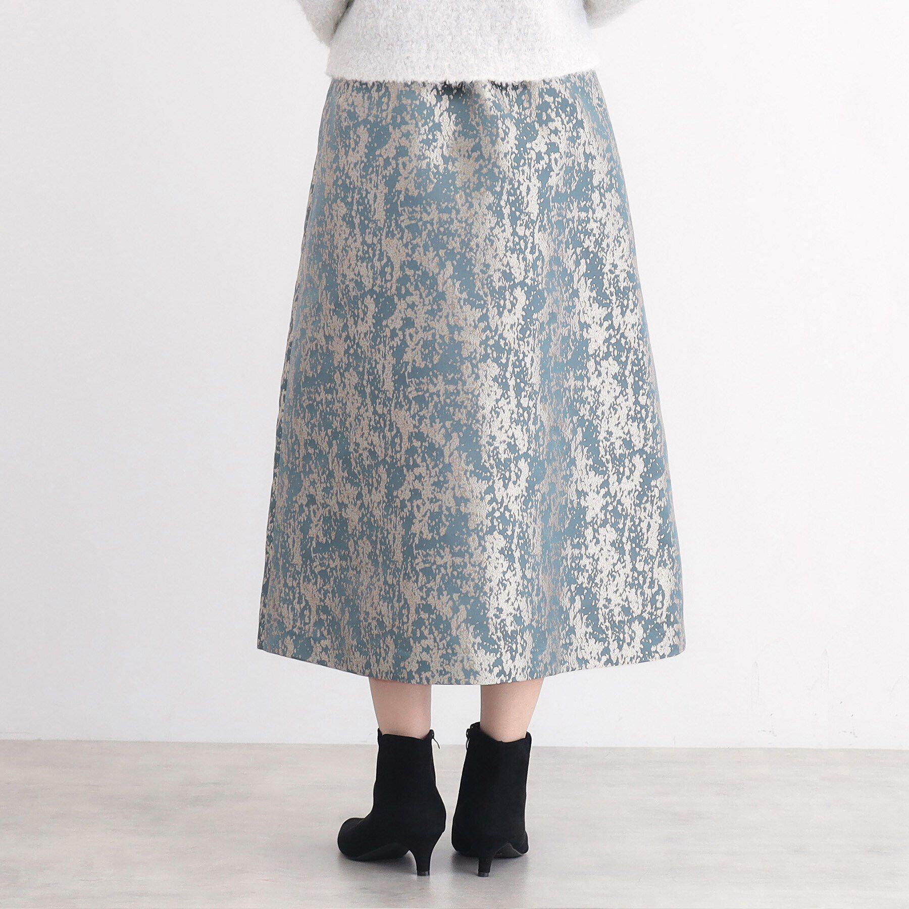 SunaUna「【華やか／ウエストゴム仕様】ラメジャカードスカート」|スカート|