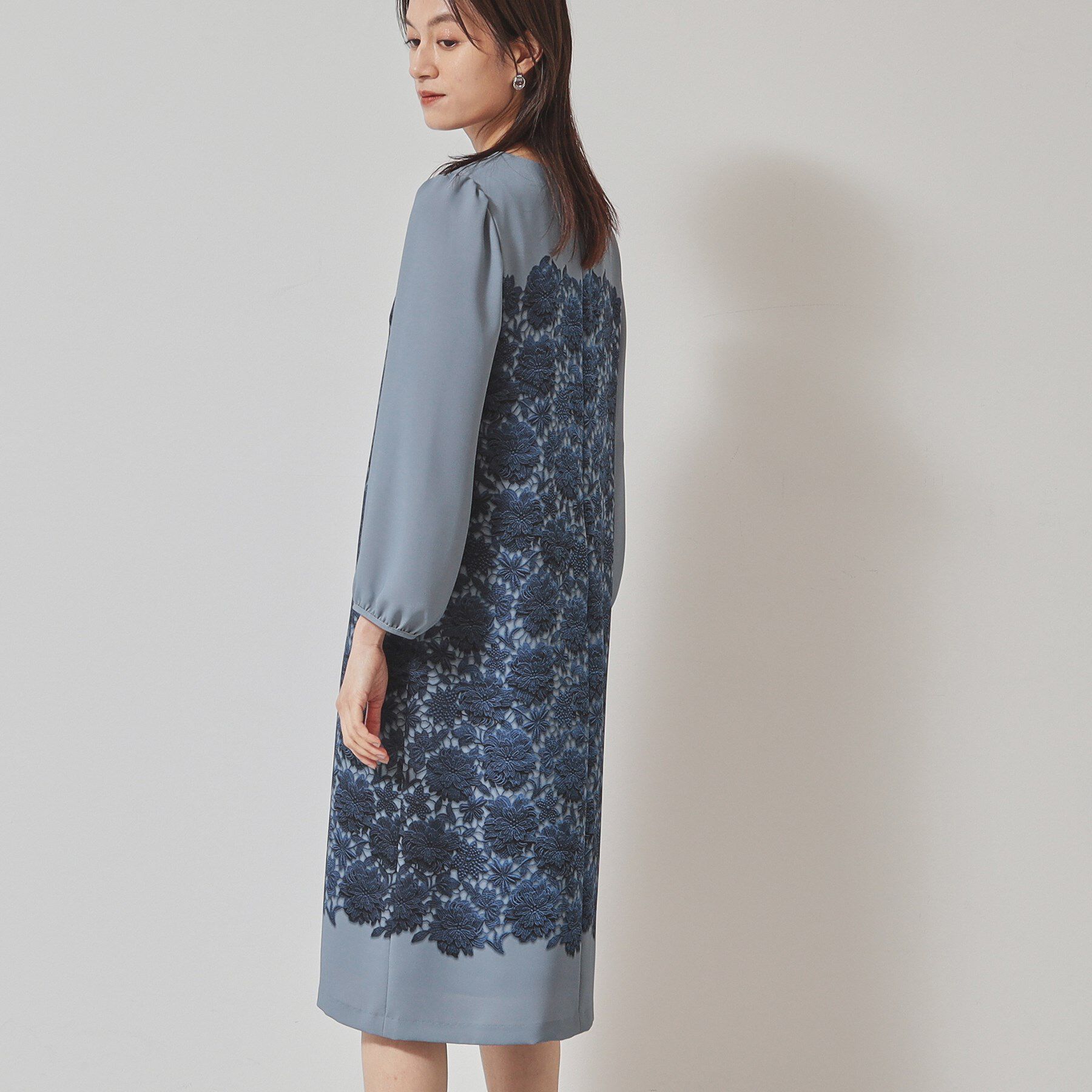 SunaUna「【＆yours project／SS～L】レースパネル柄ワンピース」|ワンピース|