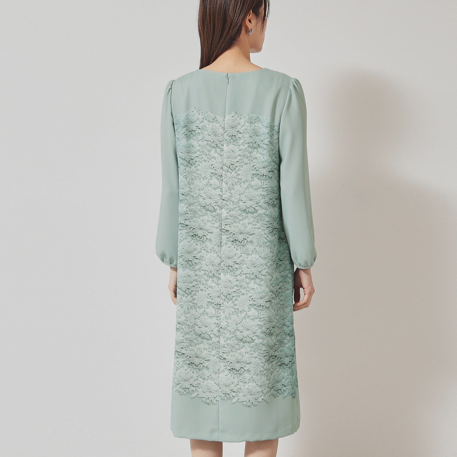 SunaUna「【＆yours project／SS～L】レースパネル柄ワンピース」|ワンピース|