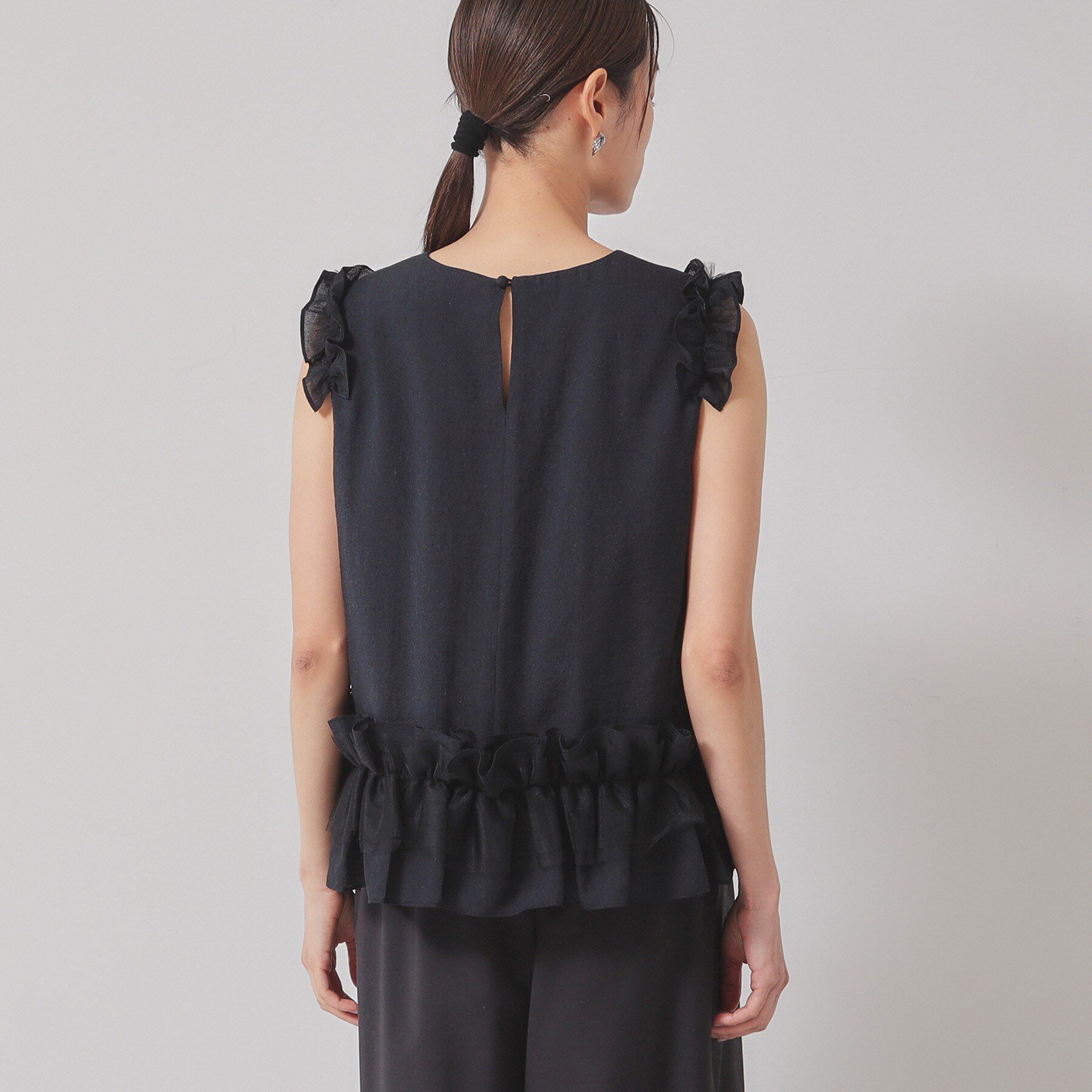 SunaUna「【フリル＆フリル／大人フェミニン】チュニックブラウス」|シャツ・ブラウス|