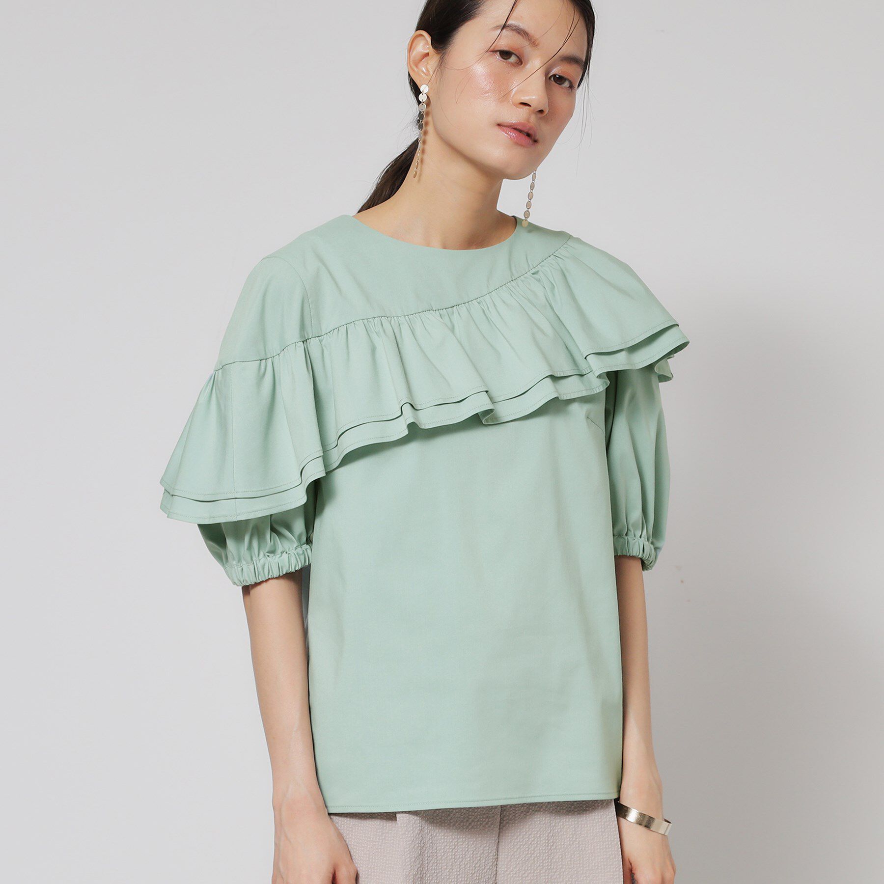 SunaUna「【今年はこれで決まり！／アシメフリル】ブラウス」|シャツ・ブラウス|