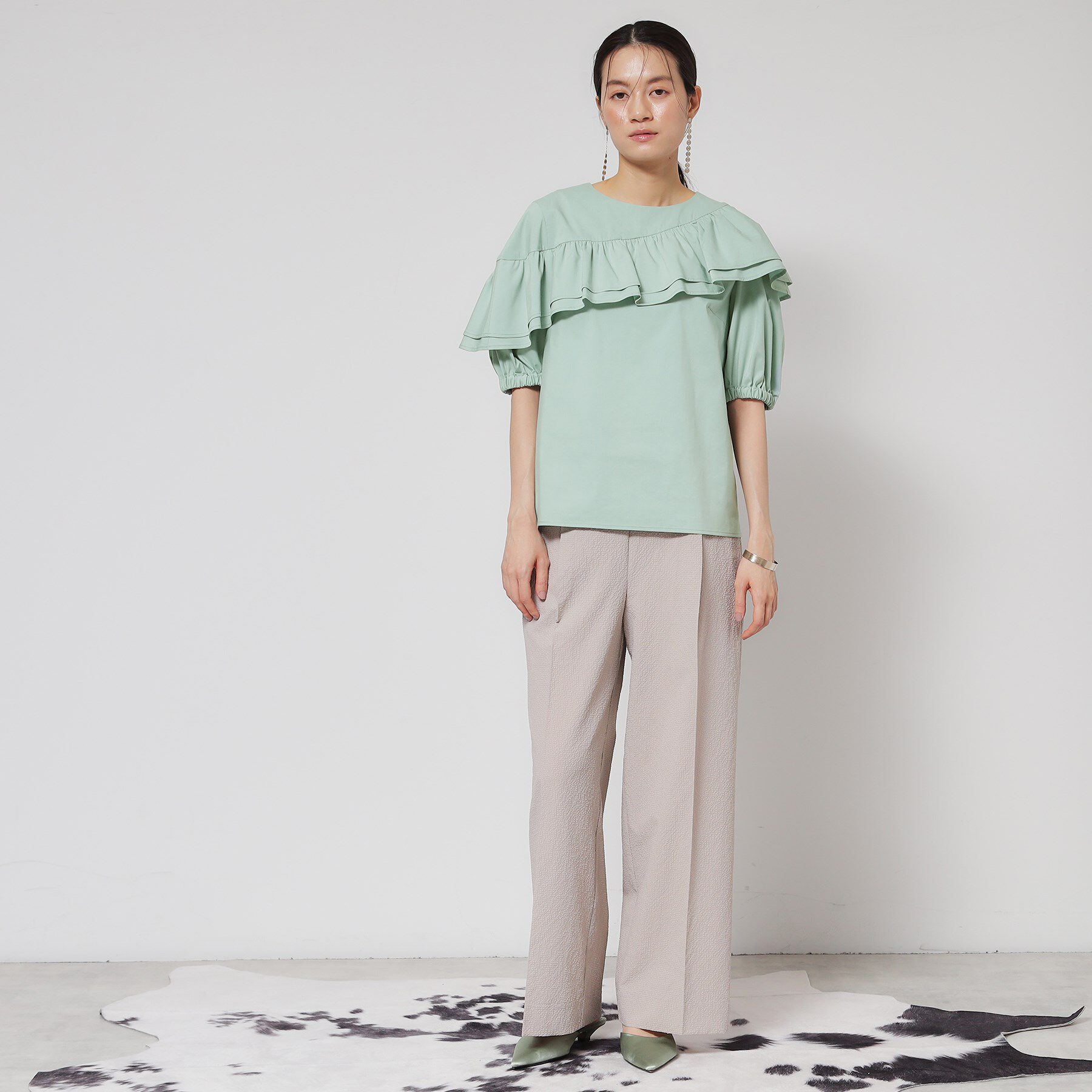 SunaUna「【今年はこれで決まり！／アシメフリル】ブラウス」|シャツ・ブラウス|