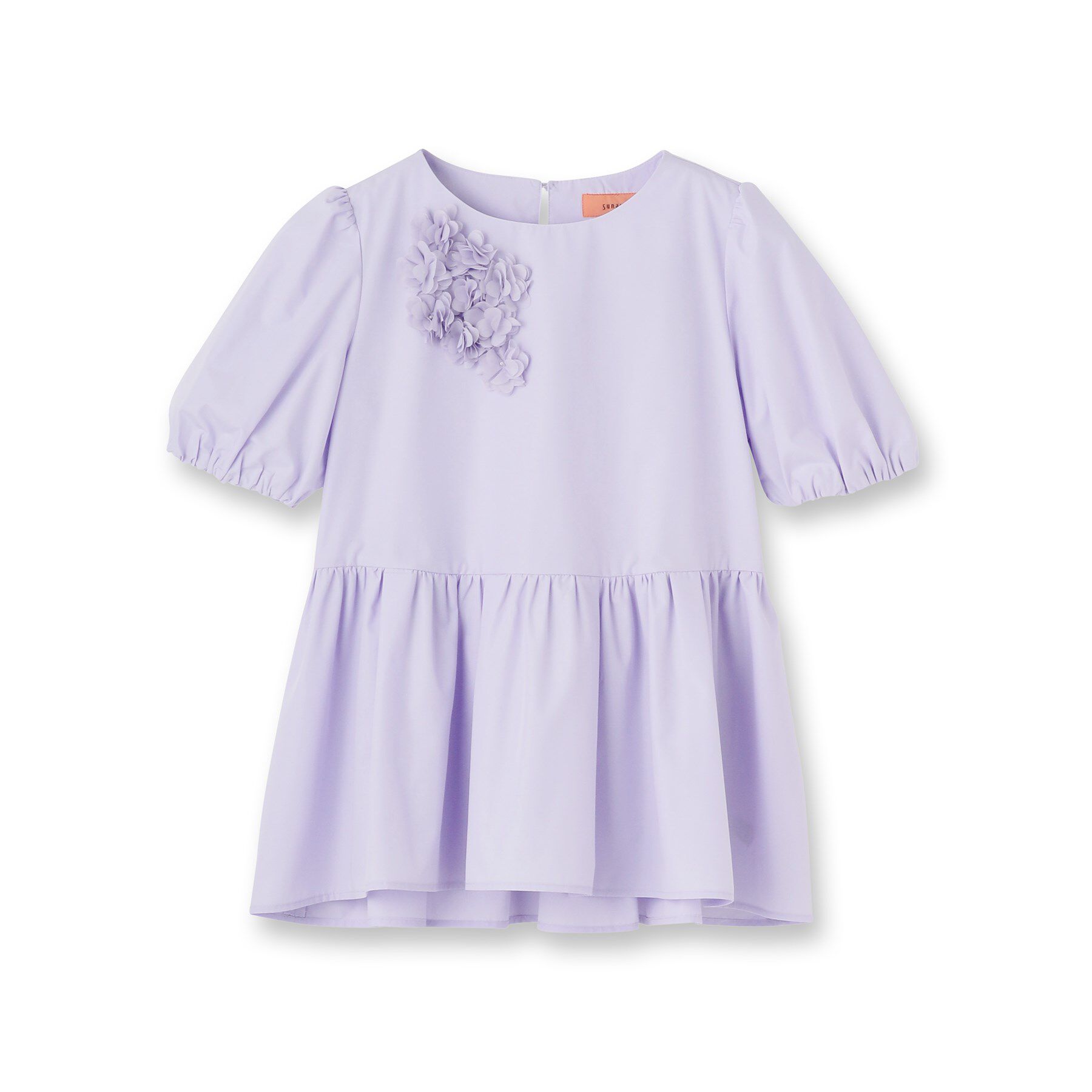 SunaUna「【接触冷感／ペプラム】コサージュ風ブラウス」|シャツ・ブラウス|