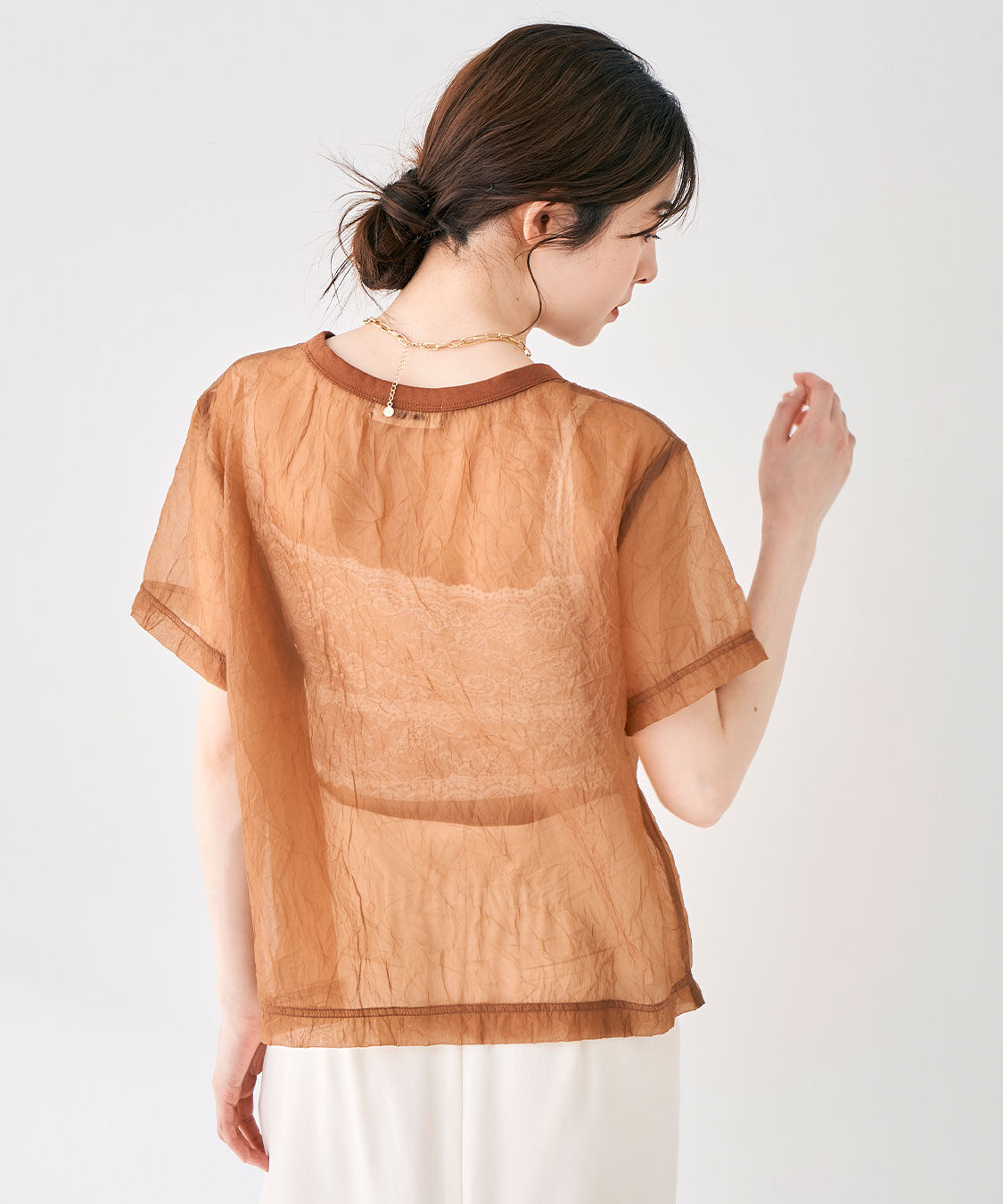 COCO DEAL「シアーワッシャーTライクブラウス」|シャツ・ブラウス|