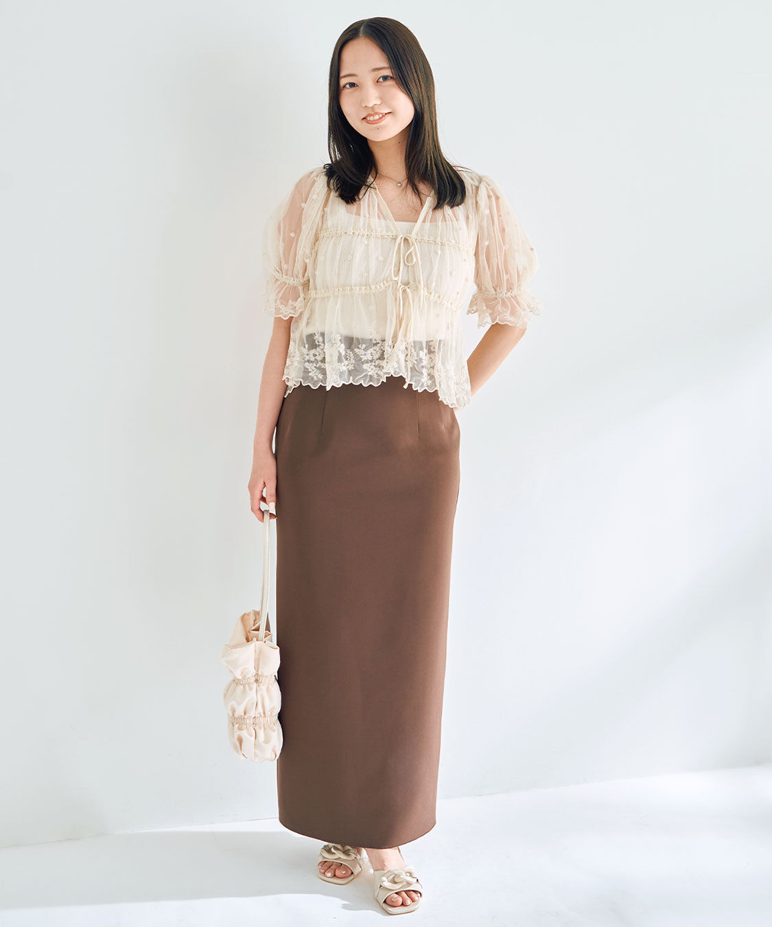 COCO DEAL「チュールエンブロイダリーペプラムブラウス」|シャツ・ブラウス|