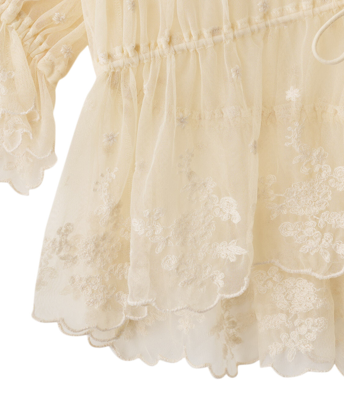 COCO DEAL「チュールエンブロイダリーペプラムブラウス」|シャツ・ブラウス|