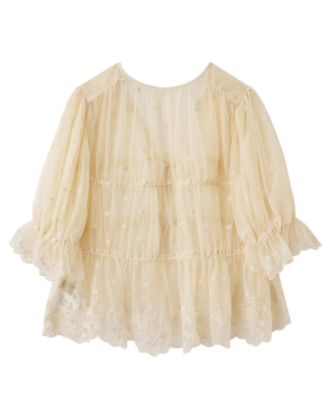 COCO DEAL「チュールエンブロイダリーペプラムブラウス」|シャツ・ブラウス|