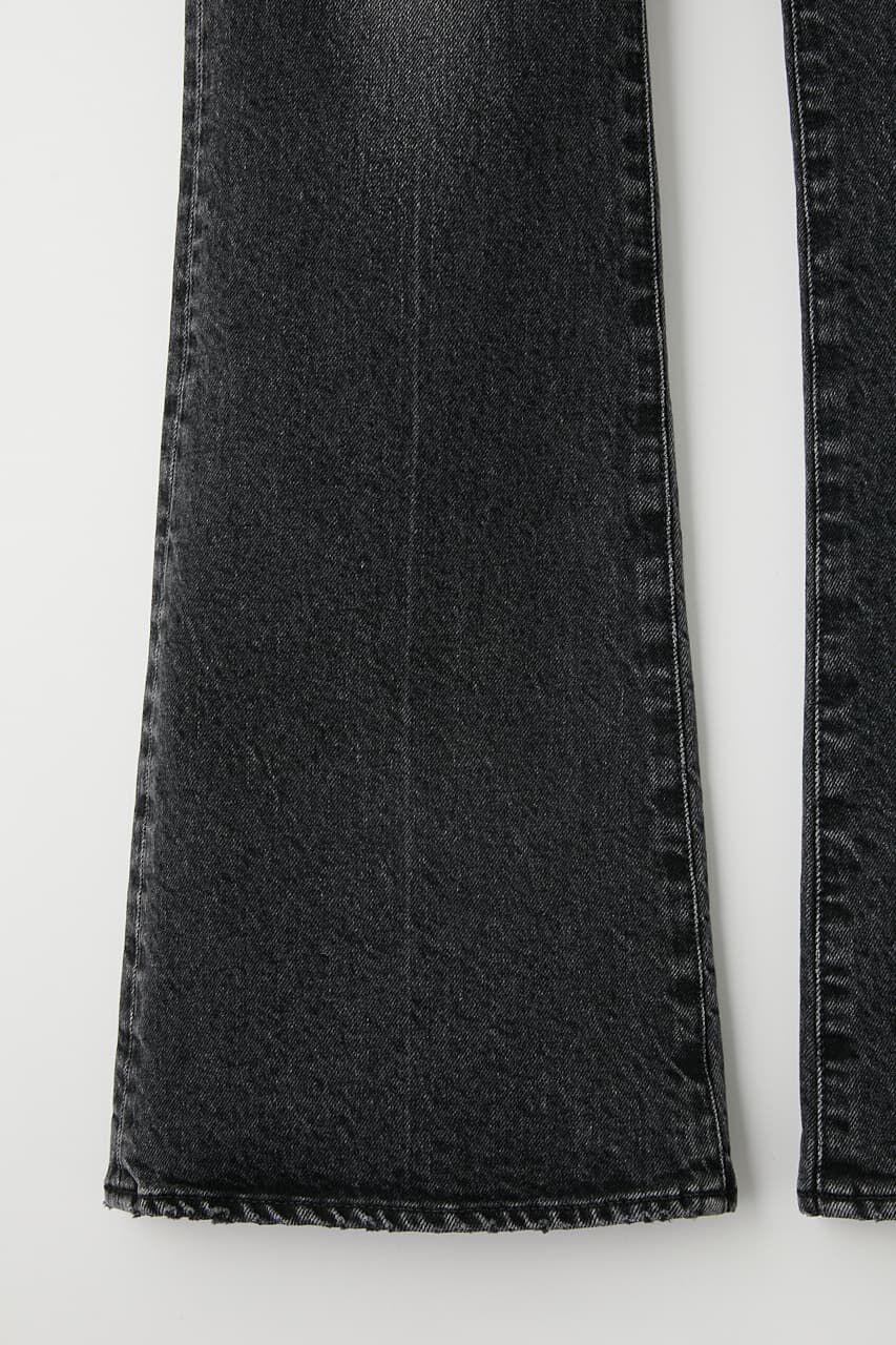MOUSSY「MVS BLACK FLARE(L) / ロングサイズ」|デニム|