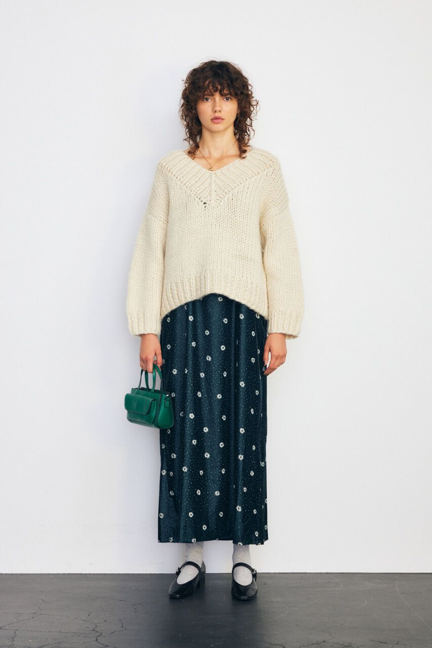 MOUSSY「V NECK LOWGAGE ニット」|ニット・セーター|