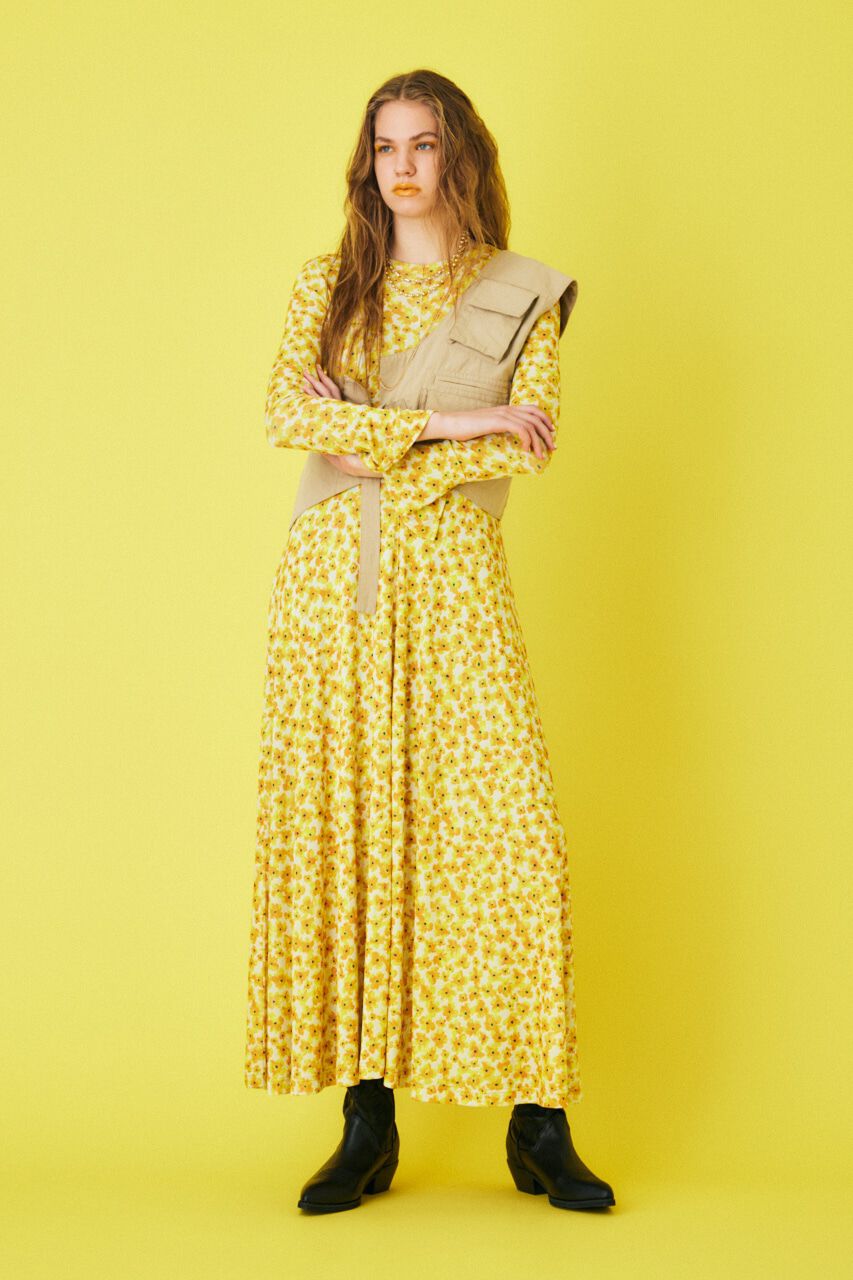 MOUSSY「FLORAL PRINT マキシドレス」|ワンピース|