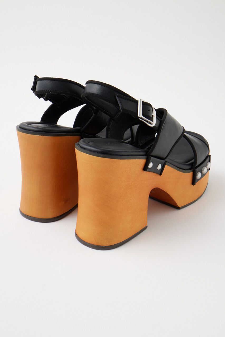 MOUSSY「CROSS BAND WOOD SOLE サンダル」|サンダル|
