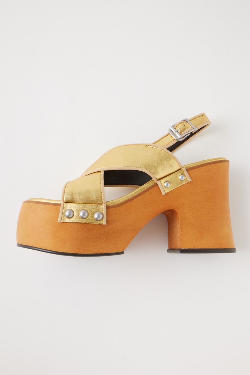 MOUSSY「CROSS BAND WOOD SOLE サンダル」|サンダル|