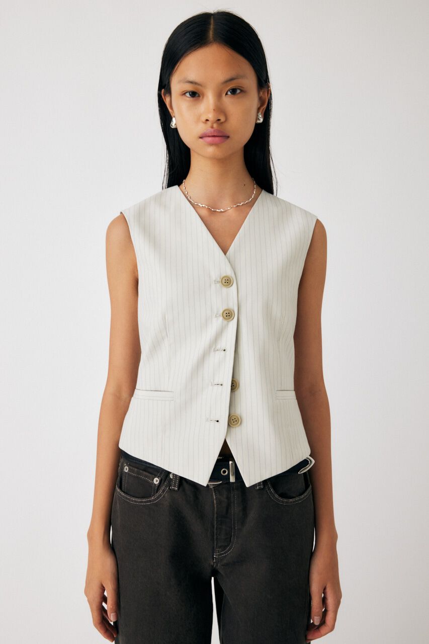 MOUSSY「COMPACT SHORT ベスト」|ダウンベスト・ベスト|