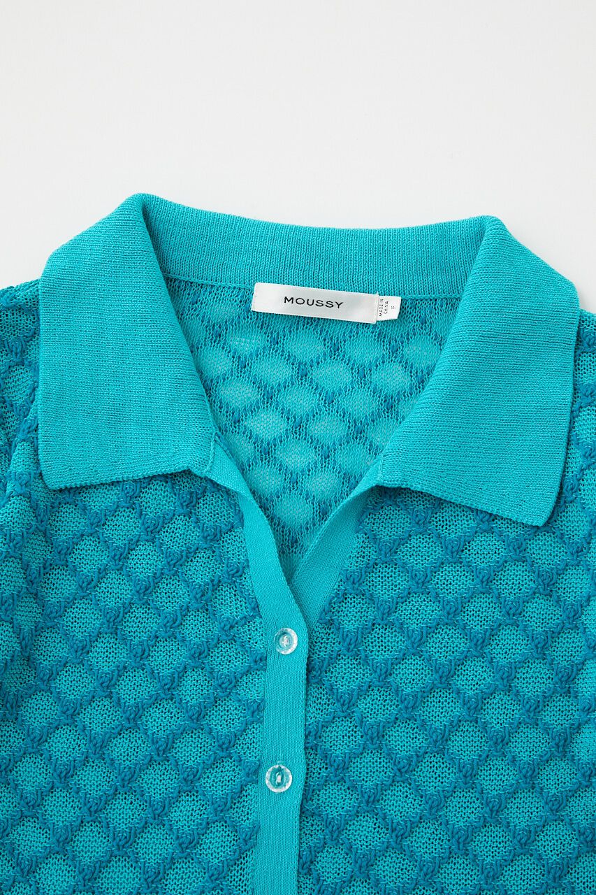 MOUSSY「OPENWORK KNIT POLO」|ニット・セーター|