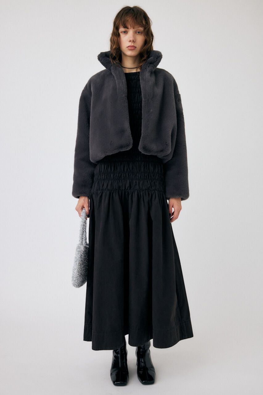 MOUSSY「SHIRRING GATHER ドレス」|ワンピース|