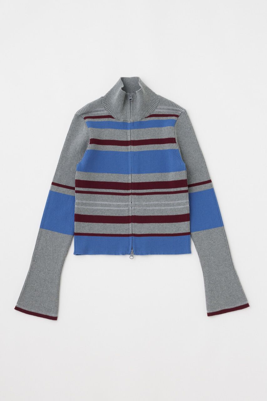 MOUSSY「W ZIP KNIT トップス」|ニット・セーター|