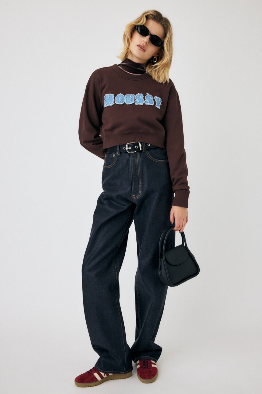 MOUSSY「HW COATED LOOSE STRAIGHT」|デニム|