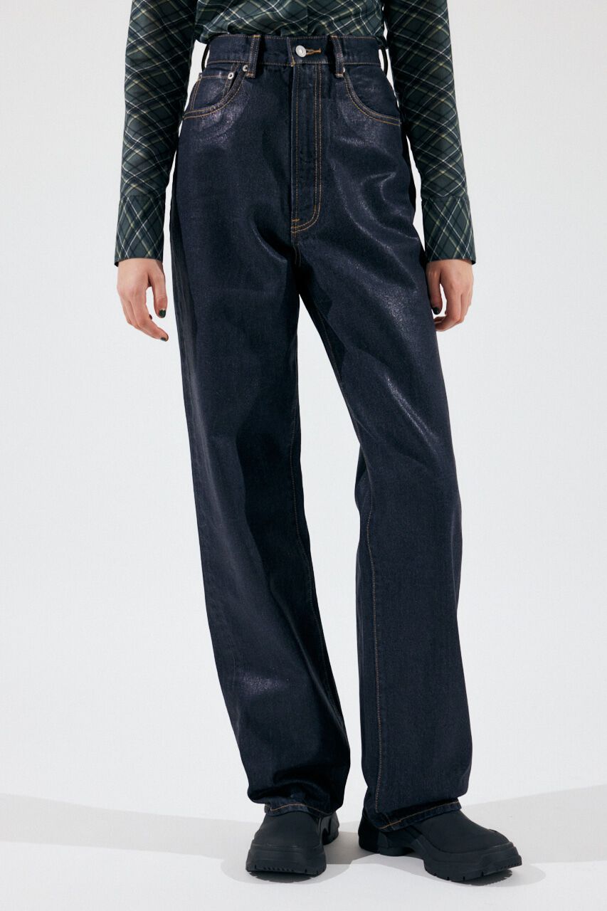 MOUSSY「HW COATED LOOSE STRAIGHT」|デニム|