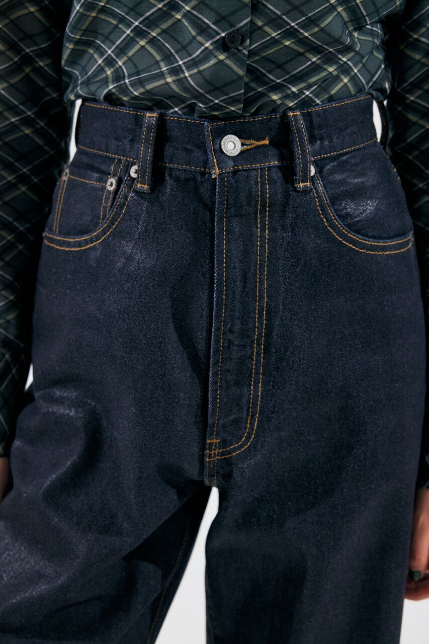 MOUSSY「HW COATED LOOSE STRAIGHT」|デニム|