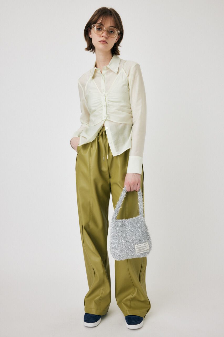 MOUSSY「DIAGONAL CHECK SHEER ブラウス」|シャツ・ブラウス|