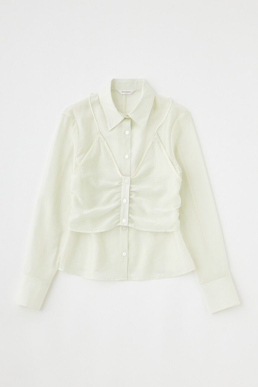 MOUSSY「DIAGONAL CHECK SHEER ブラウス」|シャツ・ブラウス|