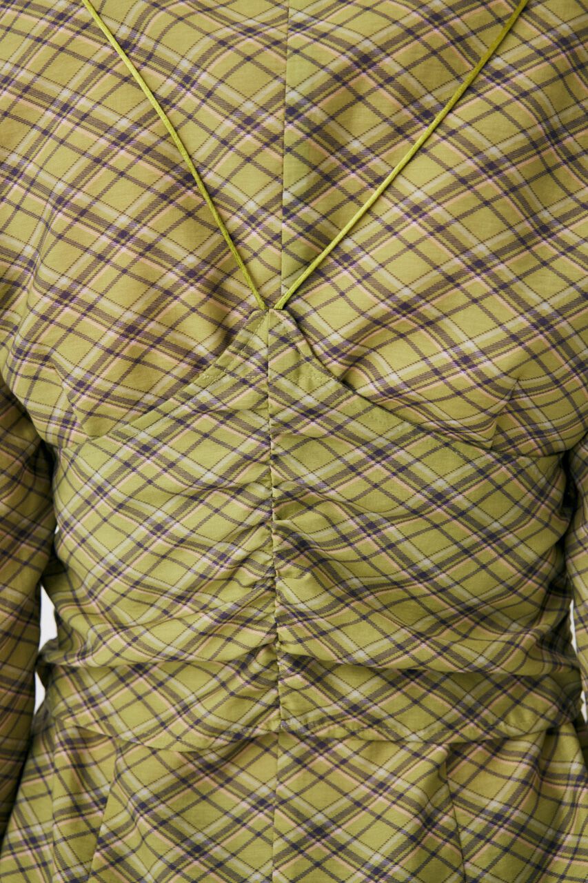 MOUSSY「DIAGONAL CHECK SHEER ブラウス」|シャツ・ブラウス|