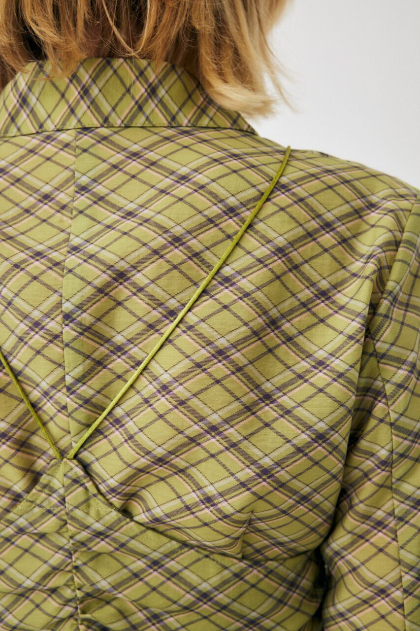 MOUSSY「DIAGONAL CHECK SHEER ブラウス」|シャツ・ブラウス|