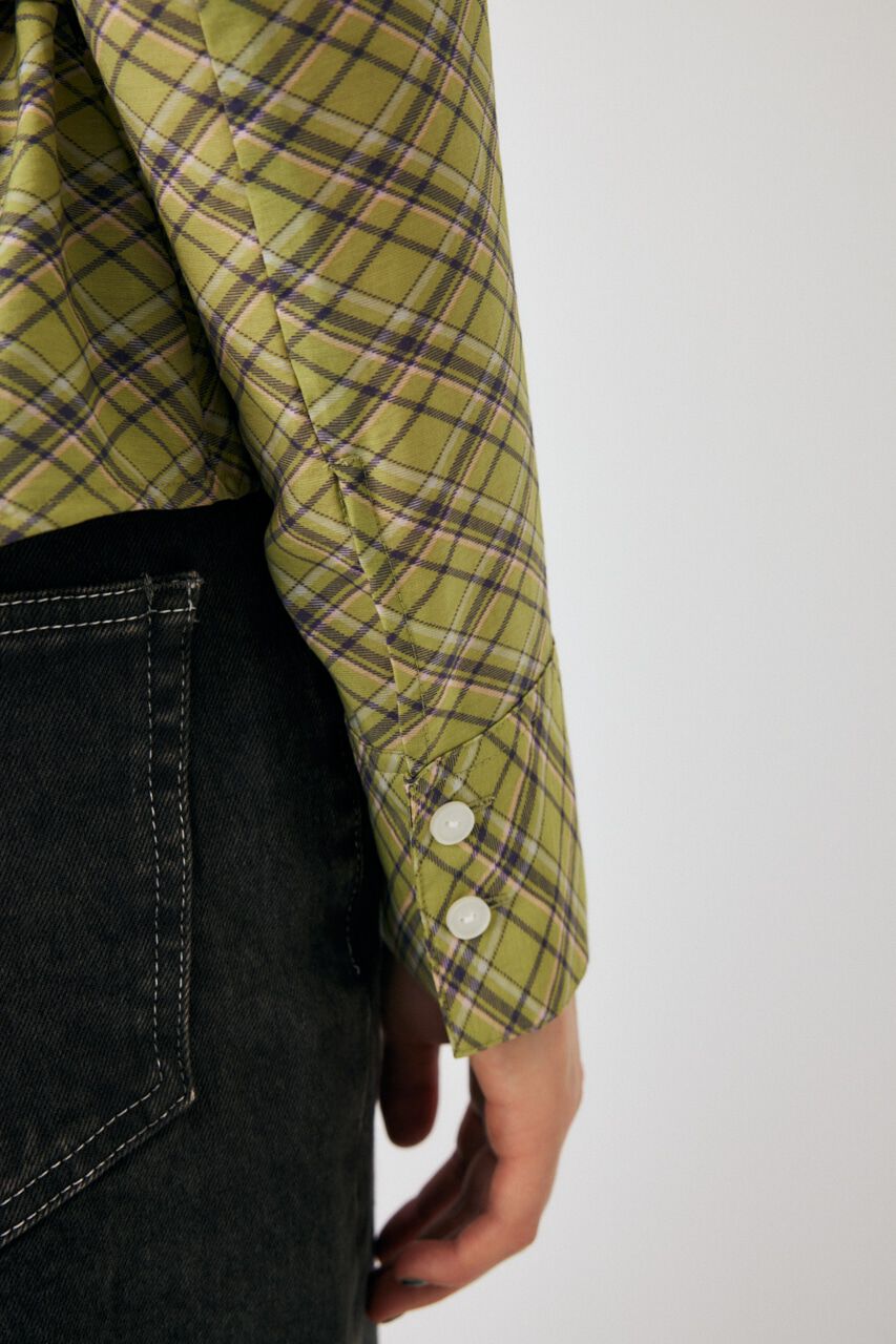 MOUSSY「DIAGONAL CHECK SHEER ブラウス」|シャツ・ブラウス|