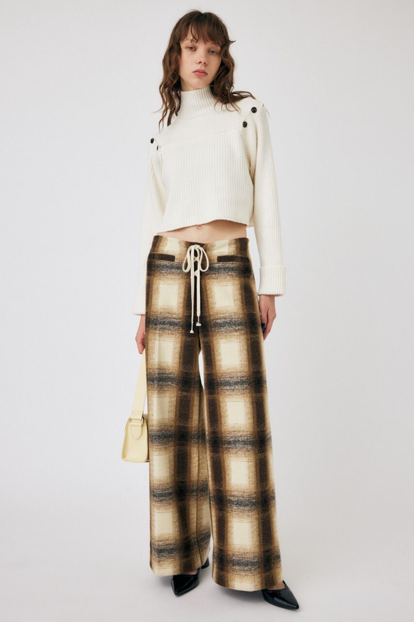 MOUSSY「LAYERED LIKE オープンショルダーニット」|ニット・セーター|O/WHT1