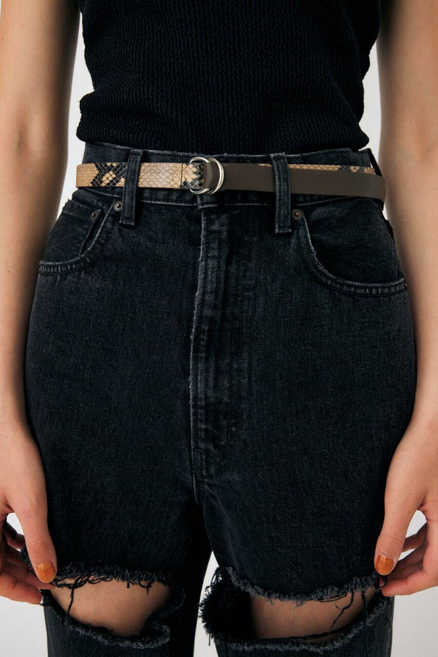 MOUSSY「CUT OUT LOOSE STRAIGHT」|デニム|