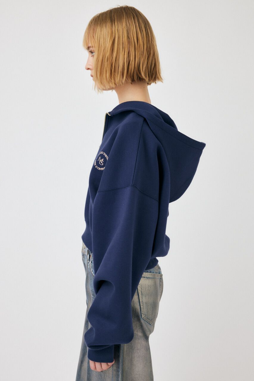 MOUSSY「HALF ZIP LOGO フーディー」|パーカー|