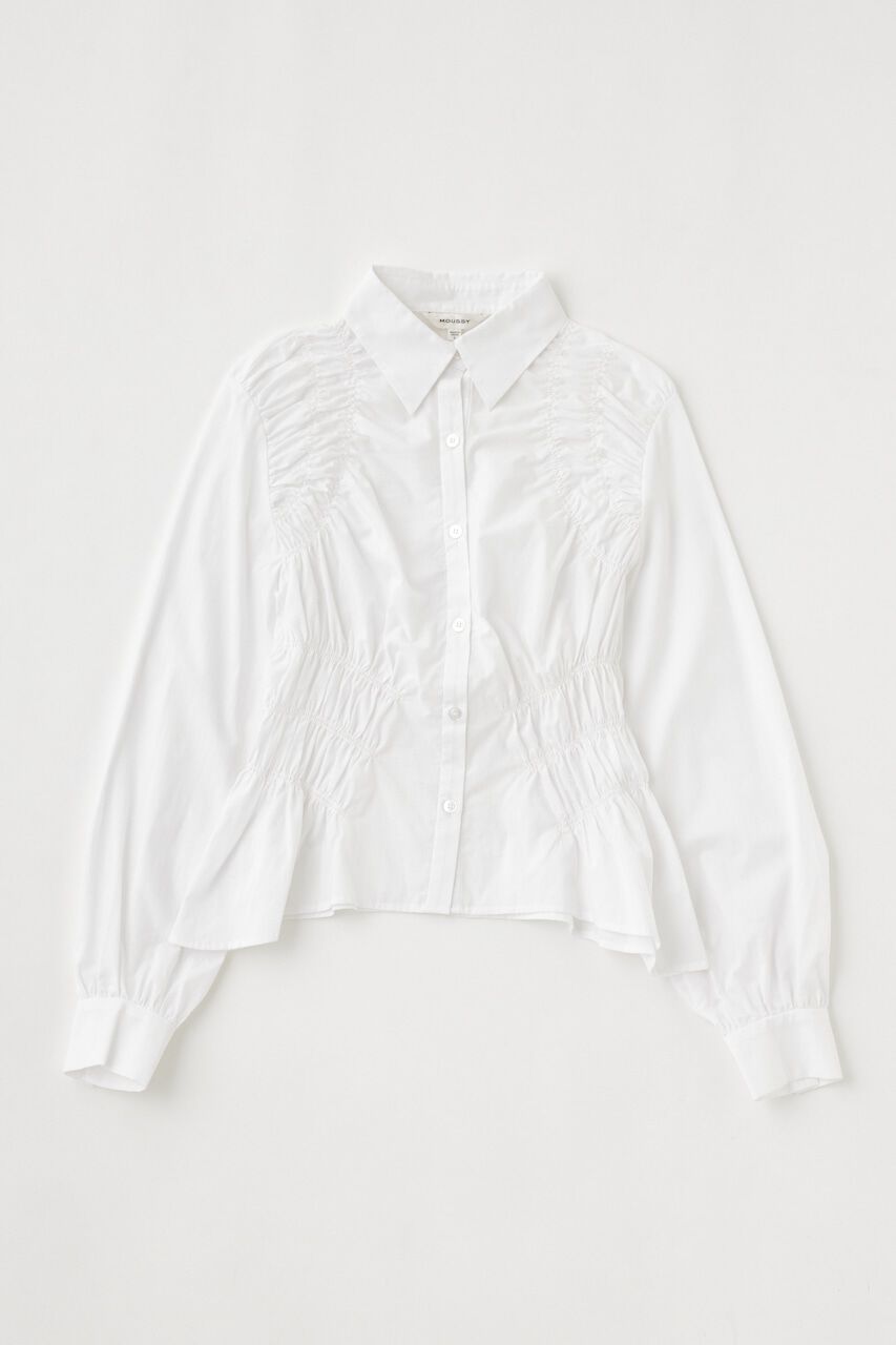 MOUSSY「COTTON GATHER シャツ」|シャツ・ブラウス|