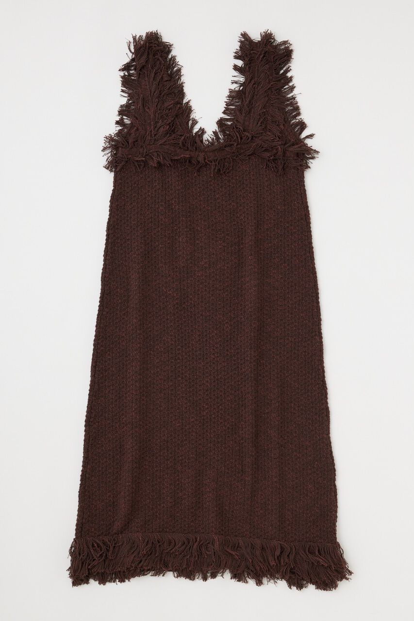 MOUSSY「FRINGE KNIT ドレス」|ワンピース|