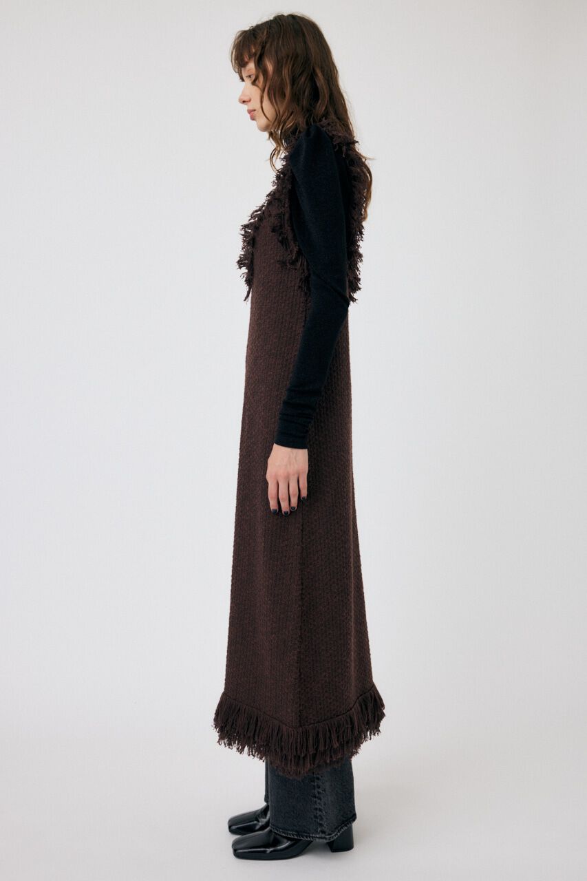 MOUSSY「FRINGE KNIT ドレス」|ワンピース|